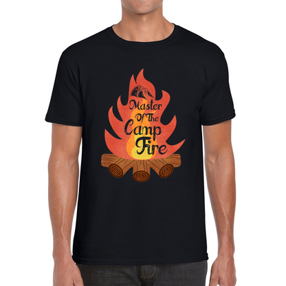 Master Of The Campfire Camping Adventure Lover Camp Fire Outdoor Mens Tee Top