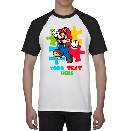 Personalised Your Name Super Mario Shirt Funny Game Lovers Players Video Game Baseball T Shirt