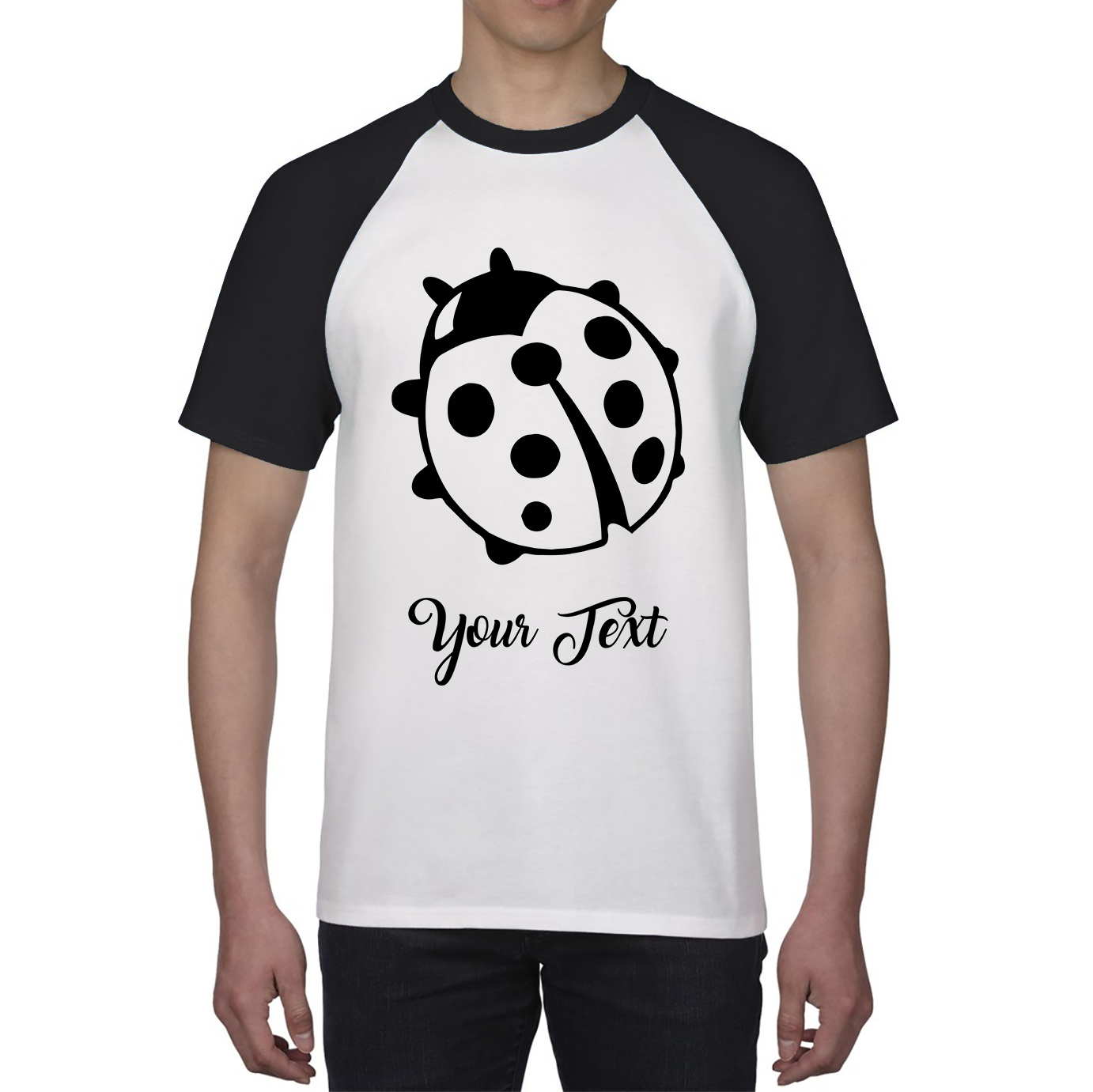 Personalised Ladybug Your Name Cute Insect Ladybug Ladybird Baseball T Shirt