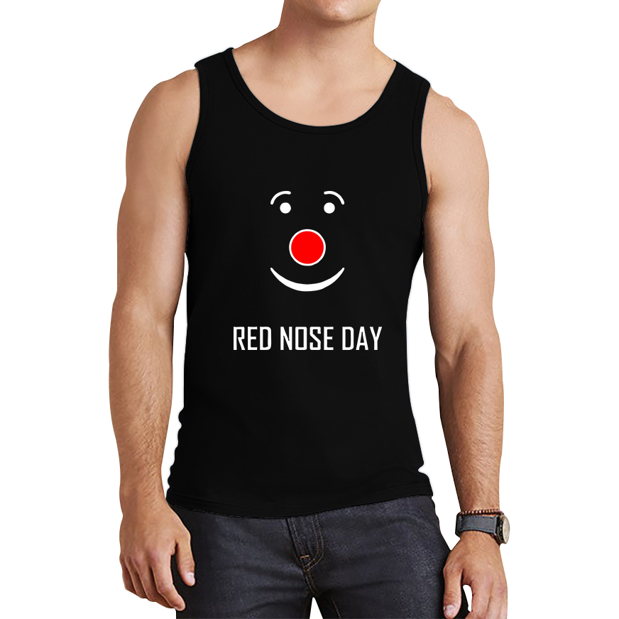 Red Nose Day Clown Face Tank Top