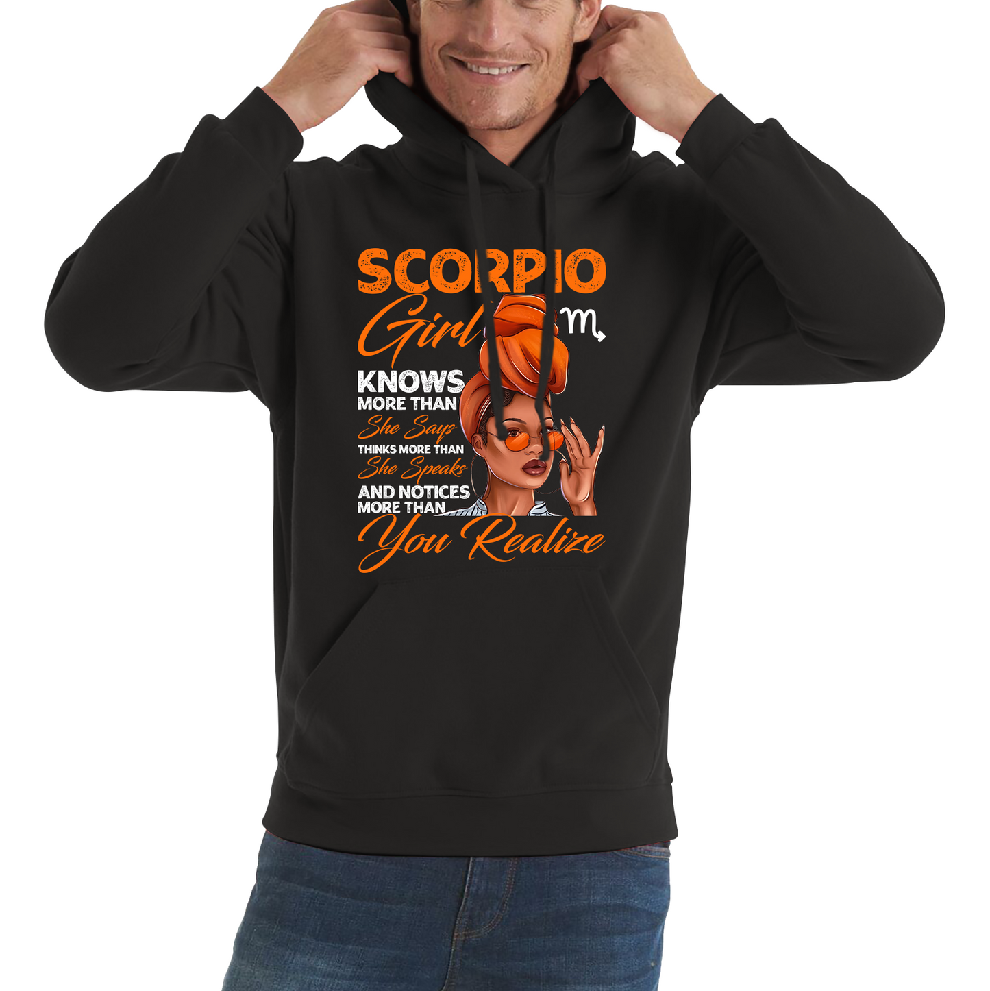 Scorpio Girl Knows More Than Think More Than Horoscope Zodiac Astrological Sign Birthday Unisex Hoodie