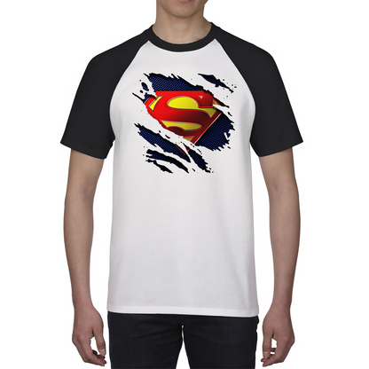 Superman Logo Shirt Zack Snyder's Justice League Dc Comics Superhero Baseball T Shirt