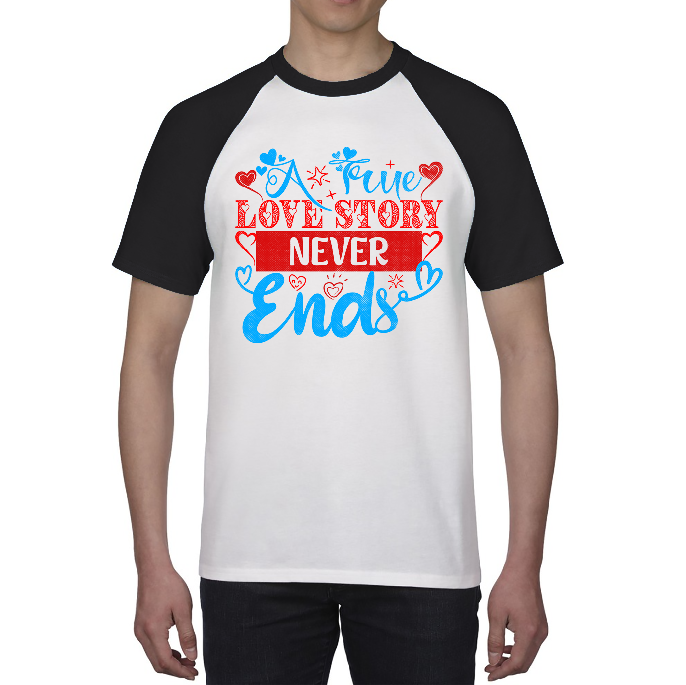 A True Love Story Never Ends Baseball Shirt