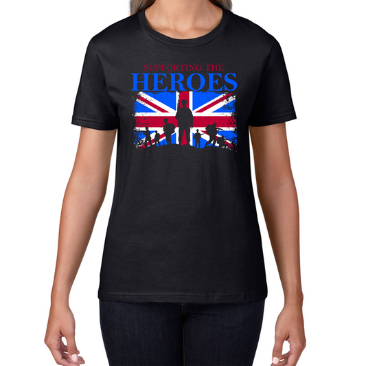 Supporting The Heroes British Veteran T Shirt