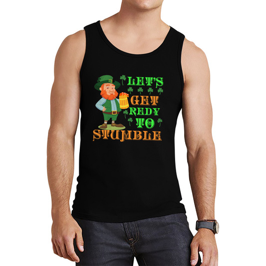 Let's Get Ready To Stumble Happy St Patrick's Day Leprechaun Drinking Irish Festival Tank Top