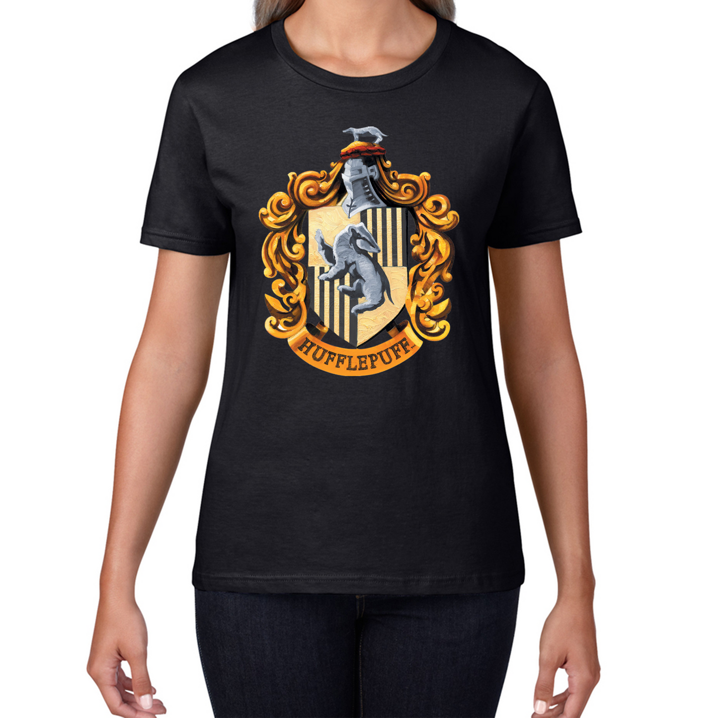 Harry Potter House Of Hufflepuff Hogwarts Crest T Shirt