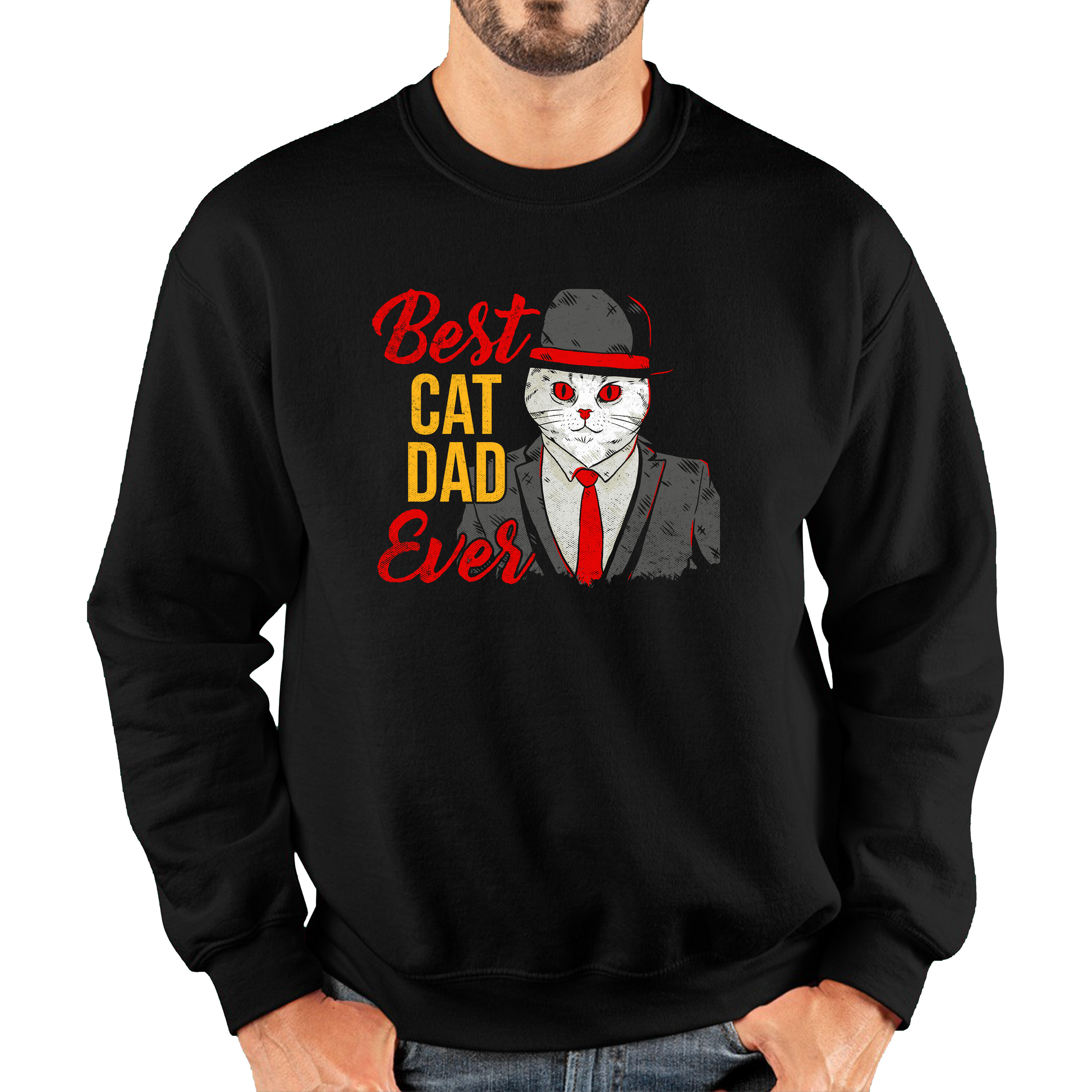 Best Cat Dad Ever Funny Sweatshirt