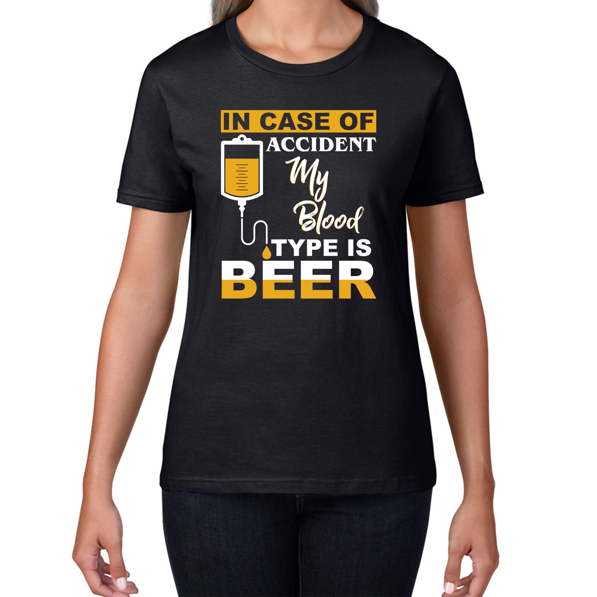 In Case Of Accident My Blood Type Is Beer Funny T Shirt