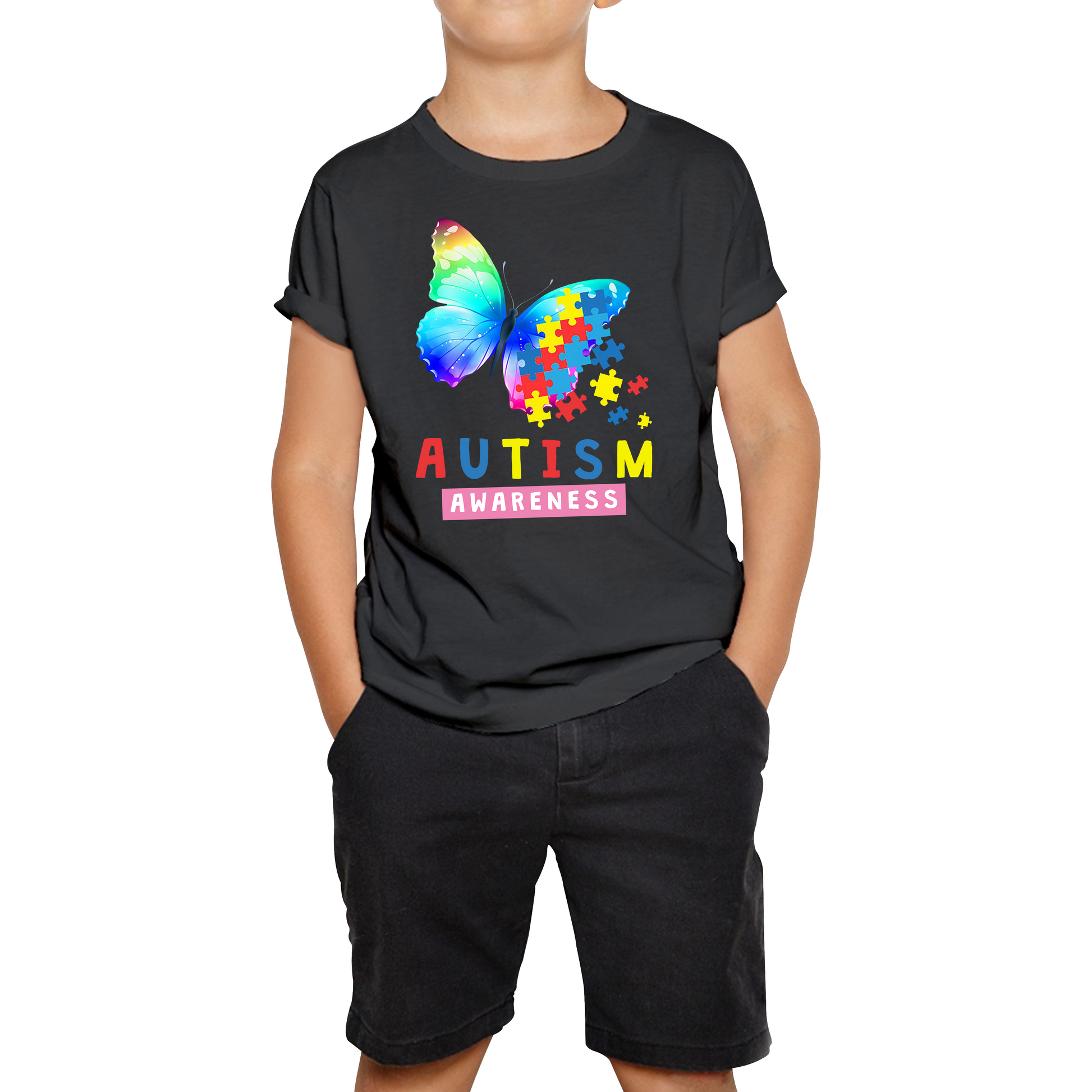 Autism Awareness Butterfly Design T Shirt