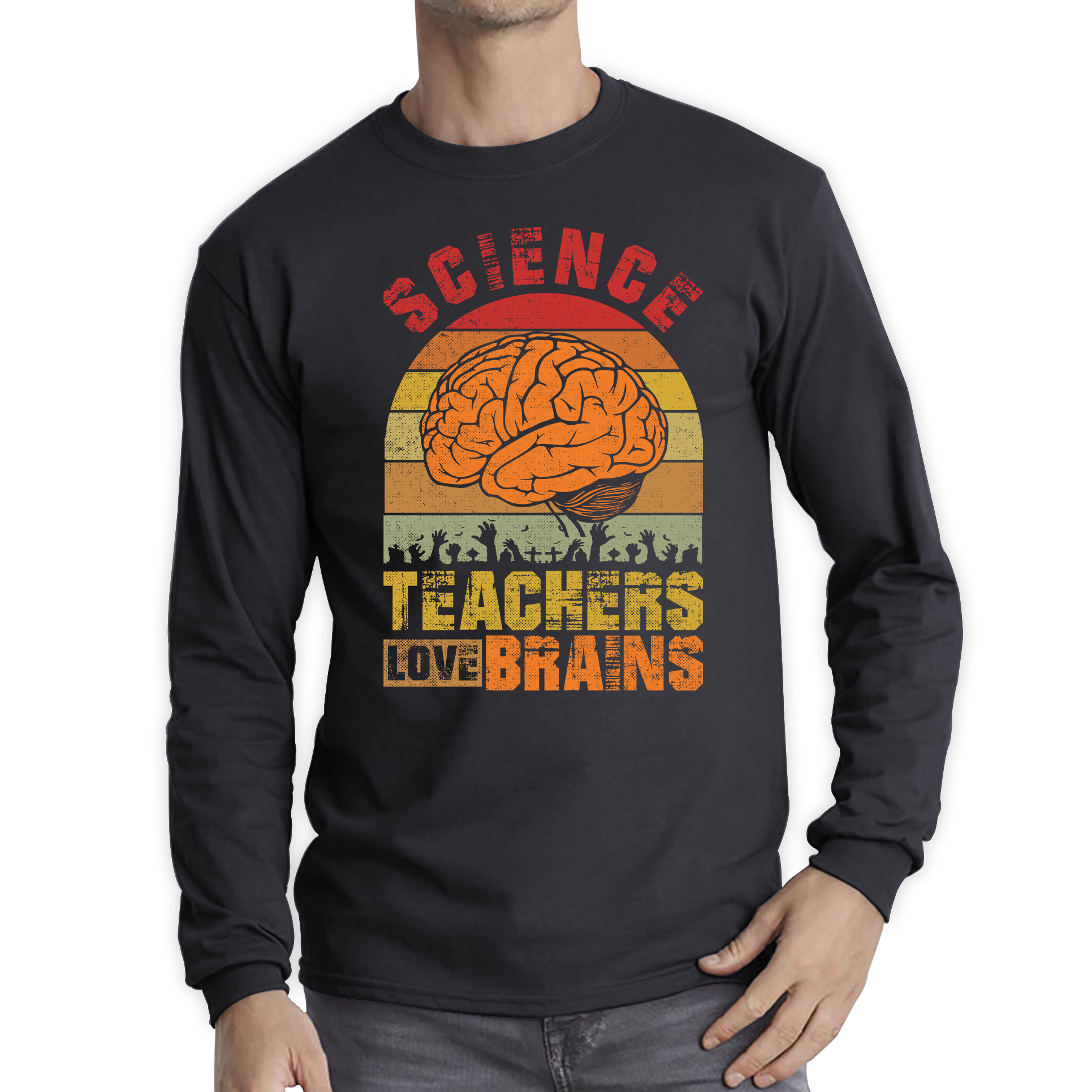 Science Teachers Love Brains Zombies Funny T Shirt