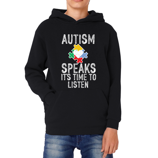 Autism Speaks It's Time To Listen Puzzle Piece Hoodie