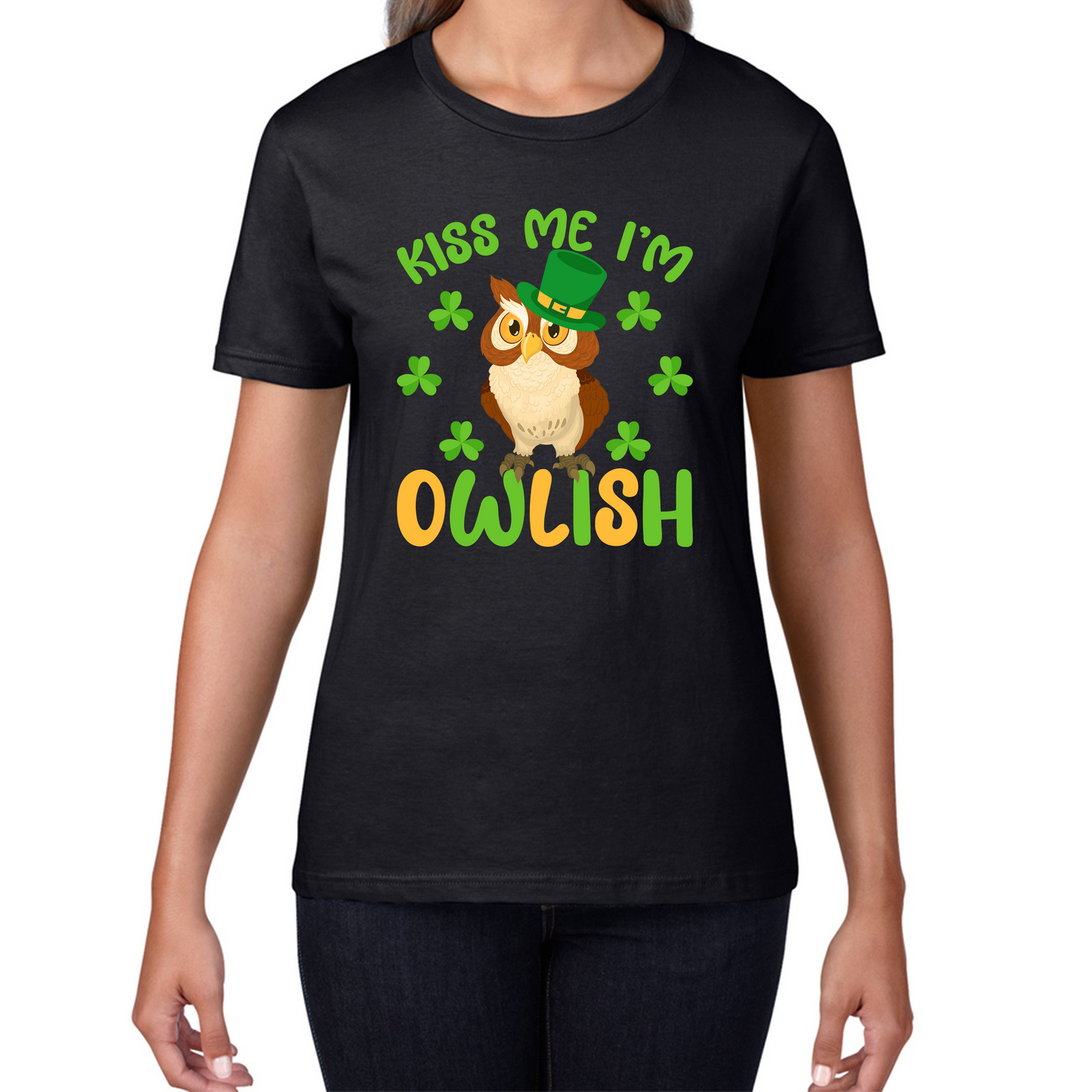 Kiss Me I'm Owlish St. Patrick's Day T-Shirt 