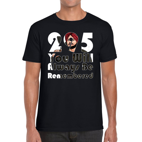 295 Sidhu Moose Wala You Will Always Be Remembered Punjabi Indian Singer Mens Tee Top