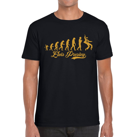 Elvis Presley Human Evolution T-Shirt American Singer Gift Mens Tee Top