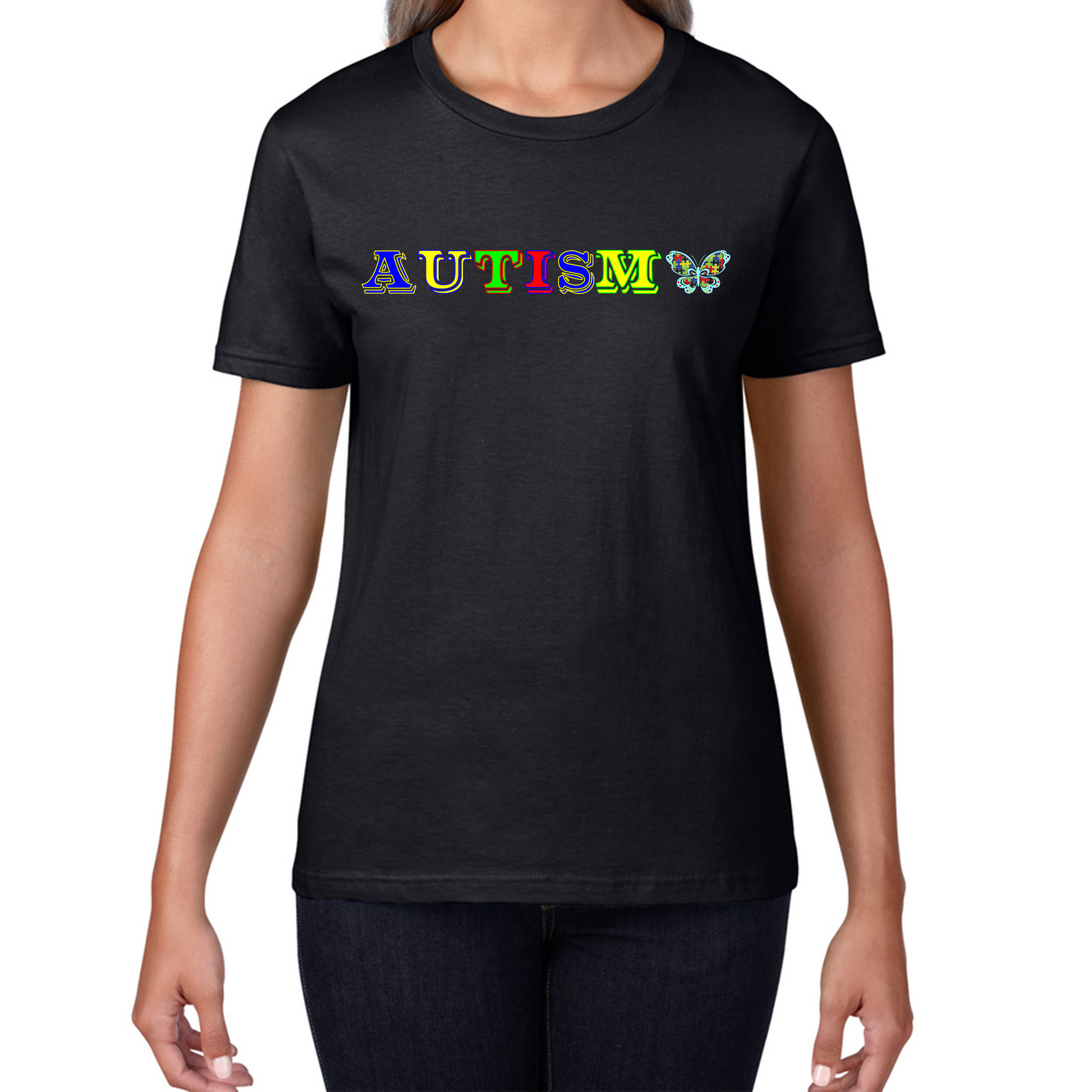 Autism Awareness With Butterfly T Shirt