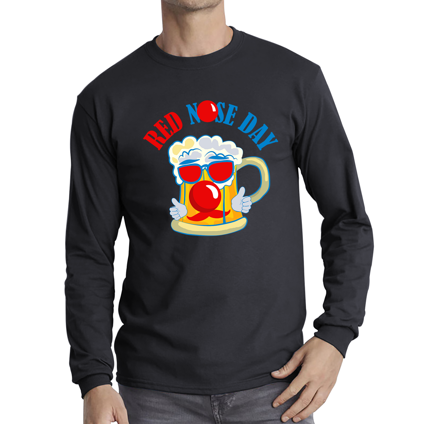 Cute Beer Red Nose Day Funny T Shirt