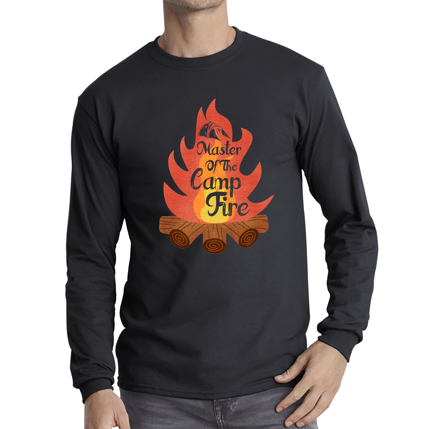 Master Of The Campfire Camping Adventure Lover Camp Fire Outdoor Long Sleeve T Shirt