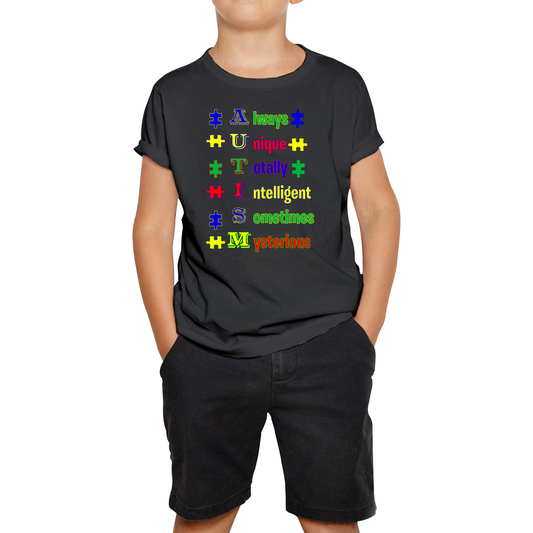 Always Unique Totally Intelligent Sometimes Mysterious Autism Awareness T Shirt