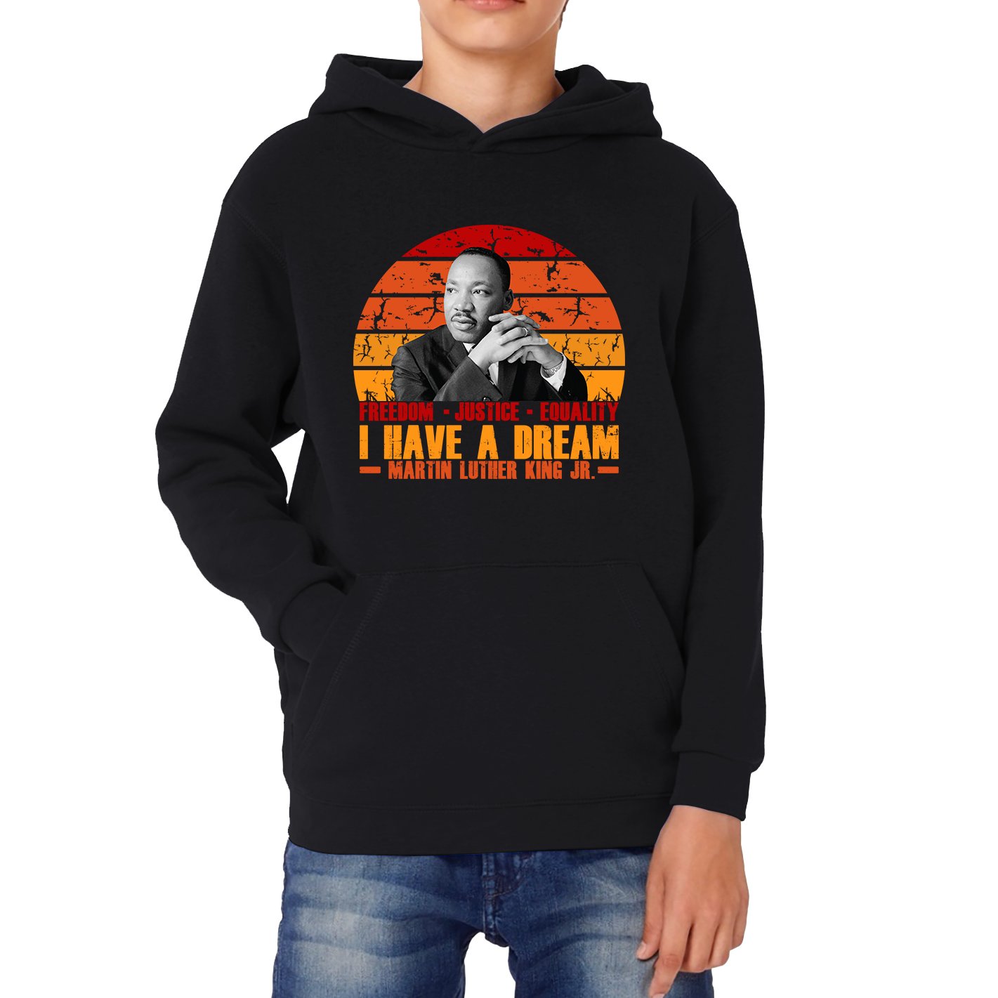 Martin Luther King Jr Day Kids Hoodie