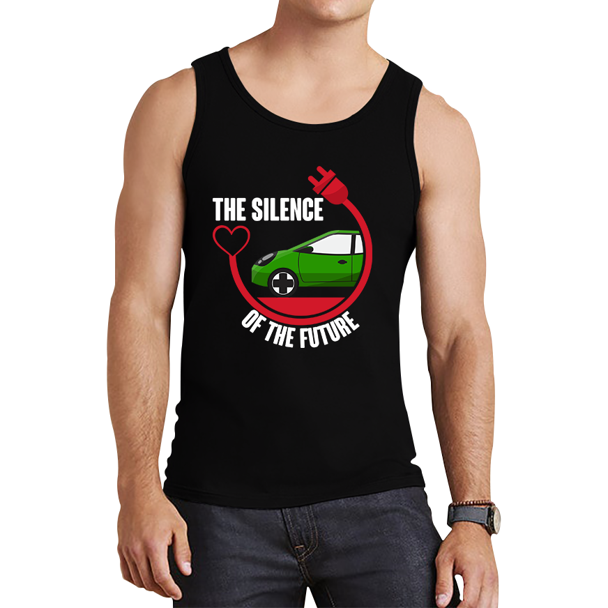 The Silence Of the Future Funny Heart Electric Futuristic Car Tank Top