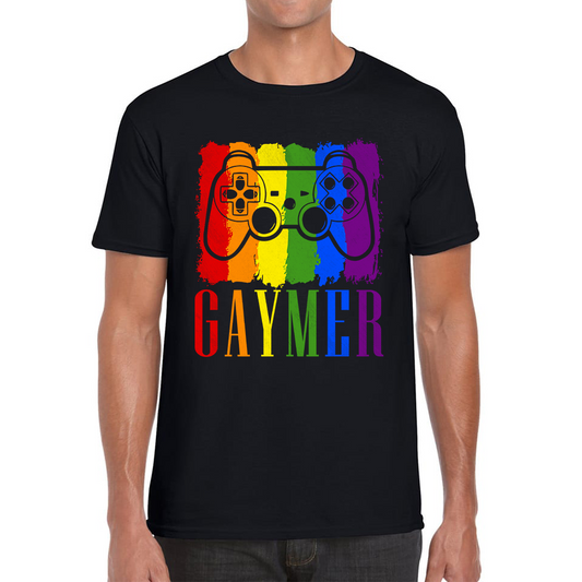 Gaymer LGBT Pride Gay LGBTQ Gamer Rainbow Controller T Shirt