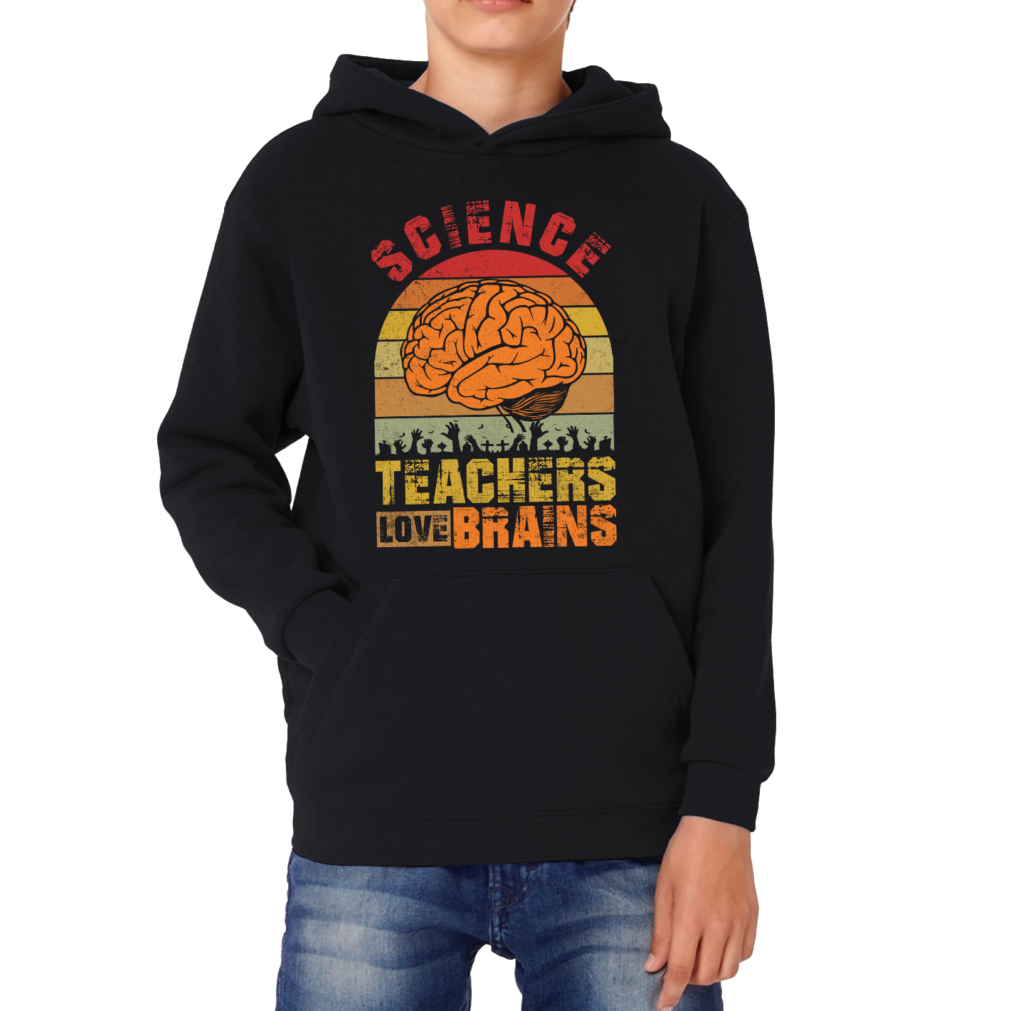 Science Teachers Love Brains Zombies Funny Hoodie