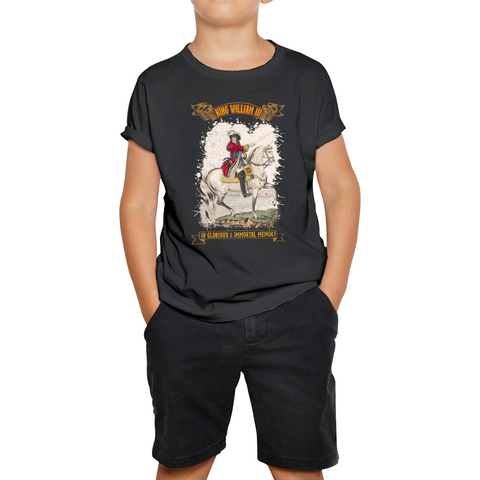 King William III In Glorious And Immortal Memory T-Shirt British Royal Family Kids Tee