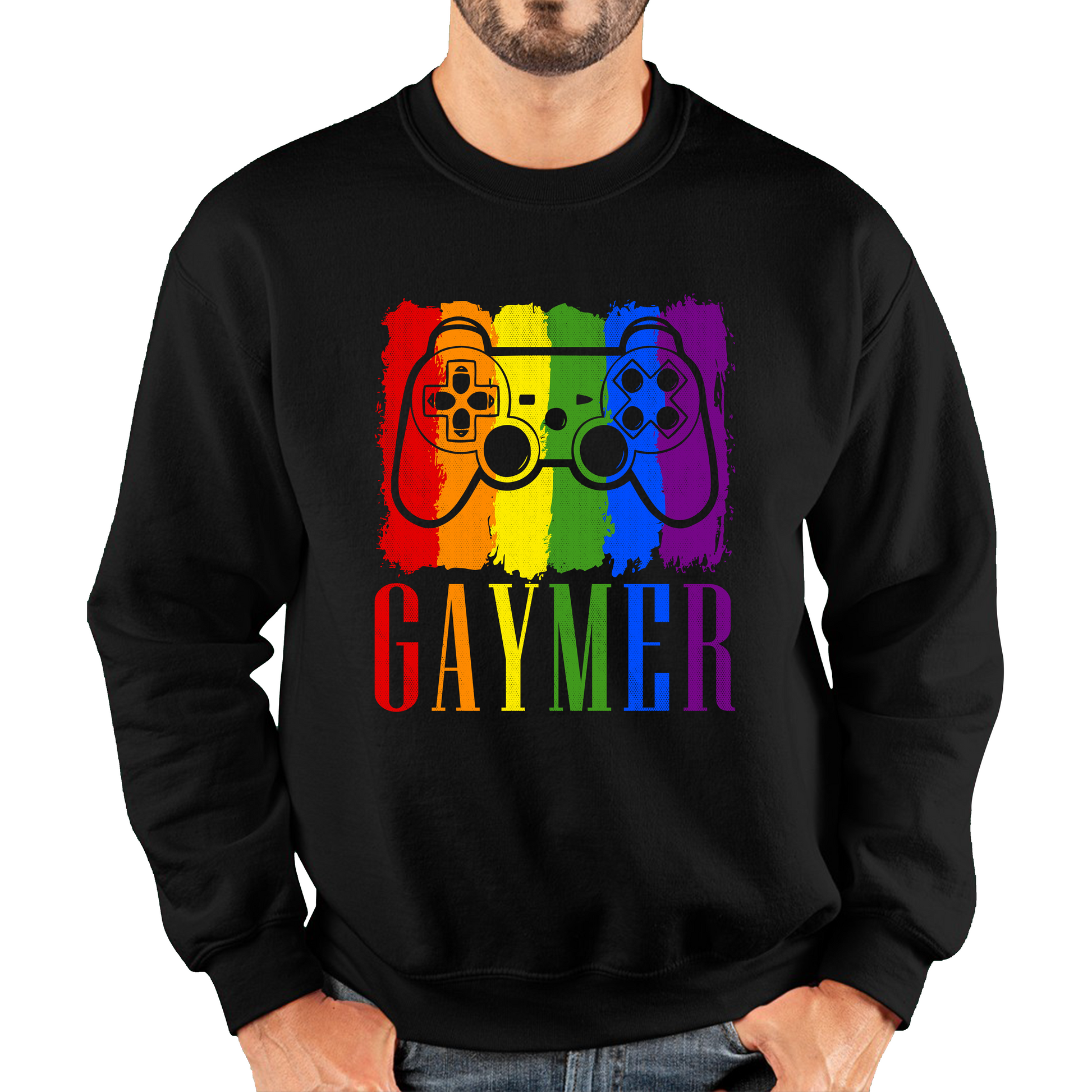 Gaymer LGBT Pride Gay LGBTQ Gamer Rainbow Controller Sweatshirt