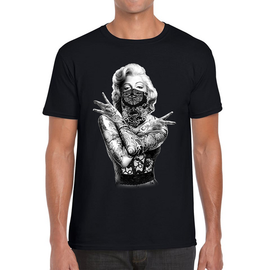 Marilyn Monroe Art Tattoo Gangster T Shirt