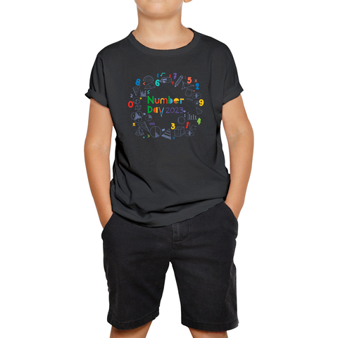 Numbers Day 2023 Maths Day Symbols School Charity Day Mathletics Kids Tee
