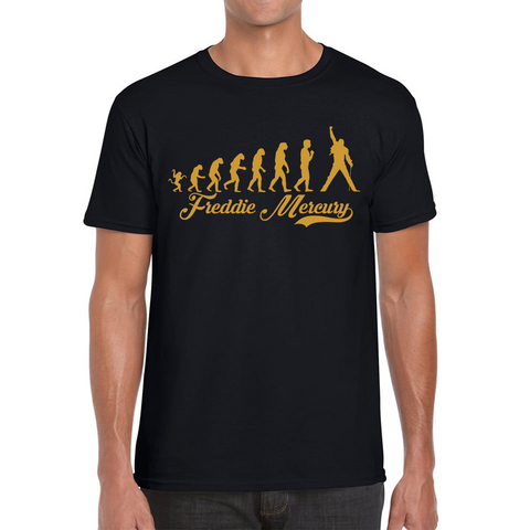 Freddie Mercury Human Evolution Tshirt British Singer Songwriter Gift Mens T Shirt