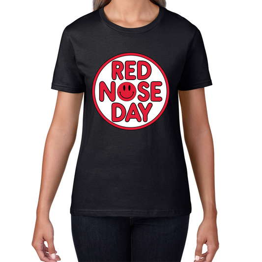 Smiley Face Red Nose Day T Shirt