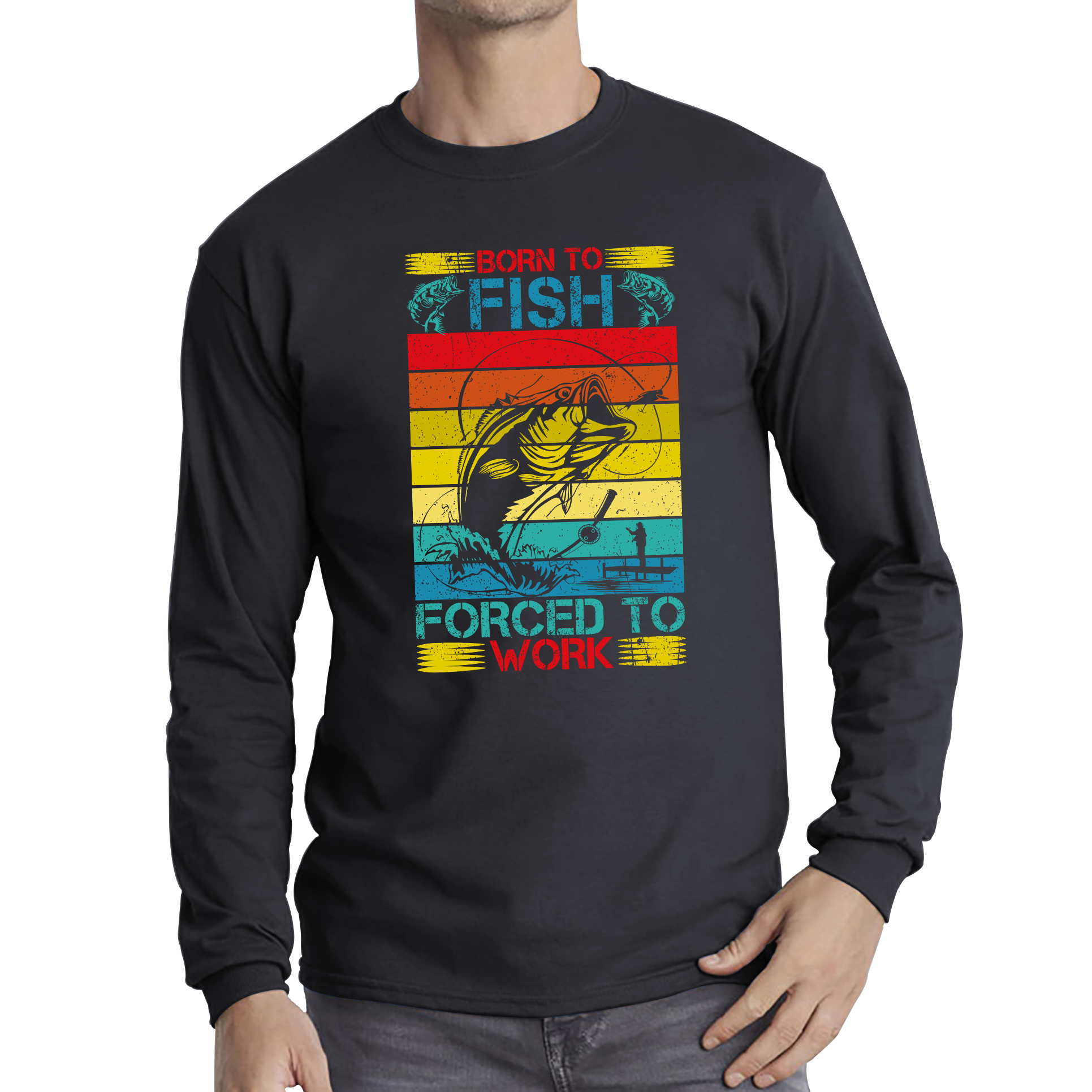 Born To Fish Forced To Work T Shirt