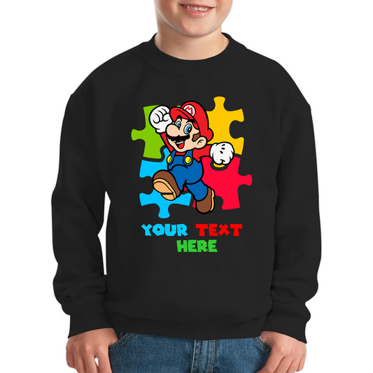 Personalised Super Mario Puzzle Funny Sweatshirt