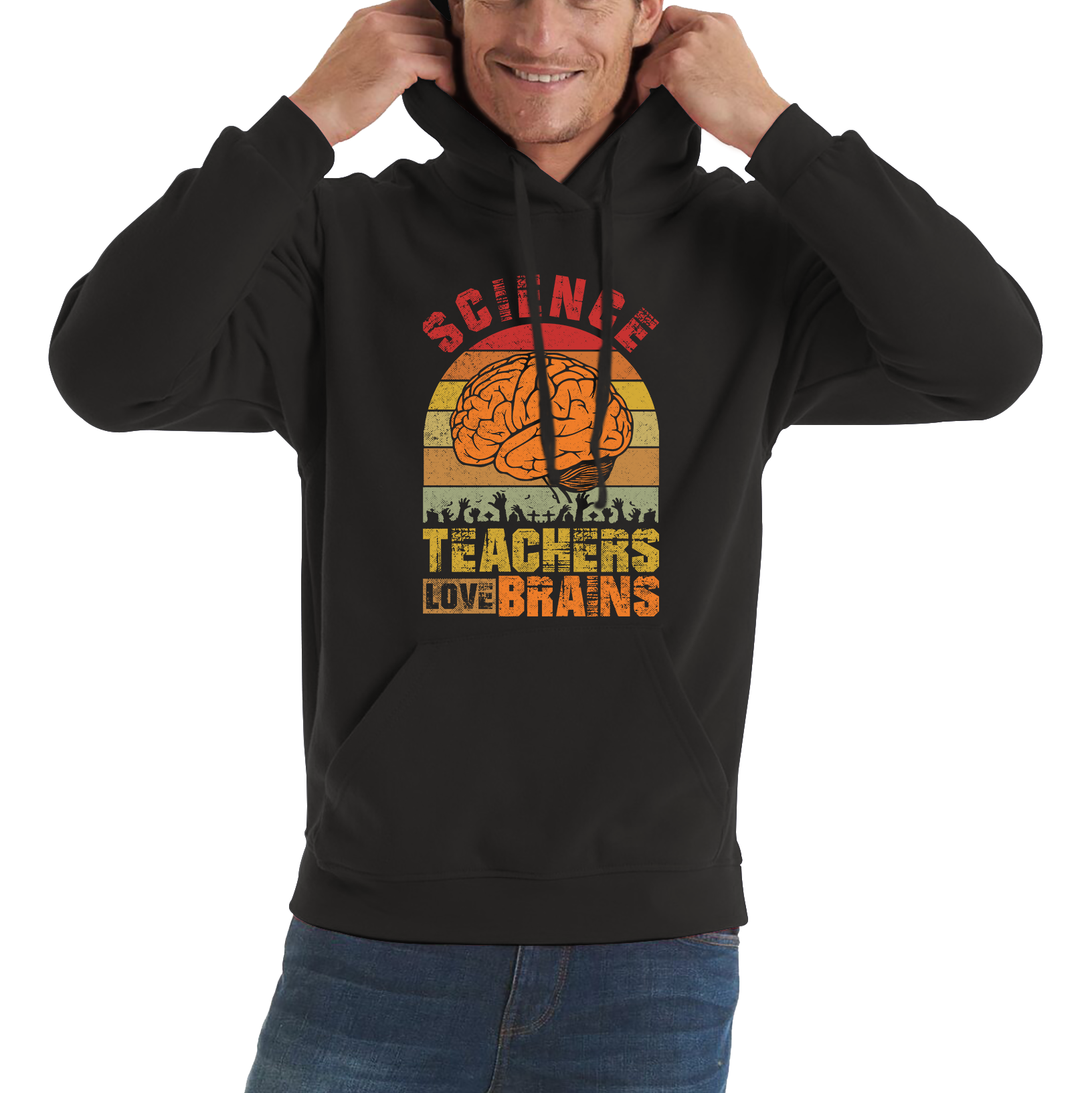 Science Teachers Love Brains Zombies Funny Hoodie