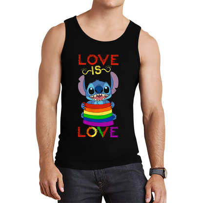 Love Is Love stitch Valentine's Day LGBT Gender Equality LGBTQ LGBT pride Stitch Ohana Tank Top