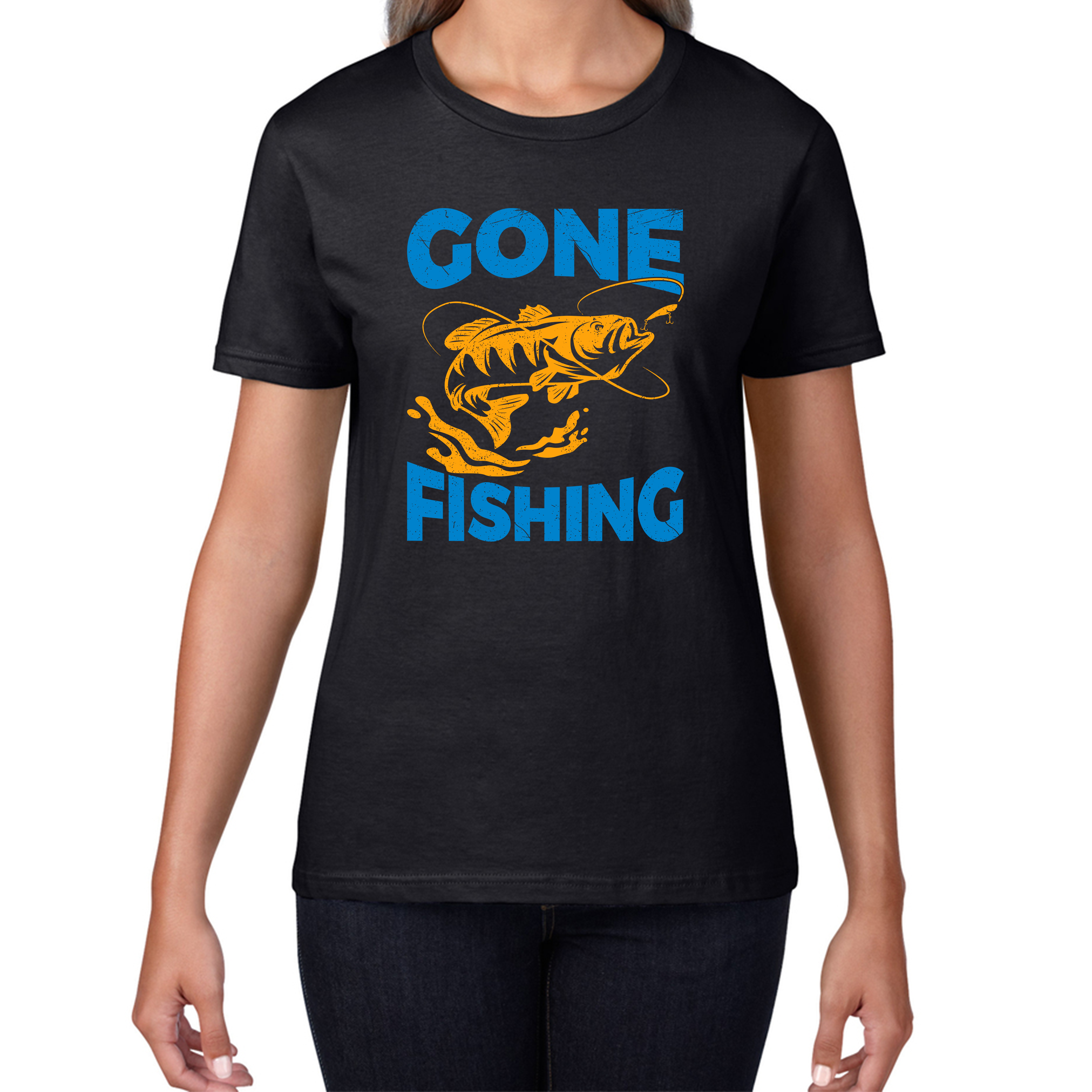 Gone Fishing Tee Top Funny Fisherman Fishing Ladies T Shirt – Spoofytees
