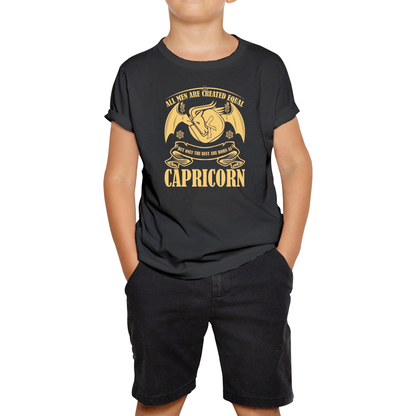 All Men Are Created Equal But Only The Best Are Born As Capricorn Horoscope Astrological Zodiac Sign Birthday Present Kids Tee