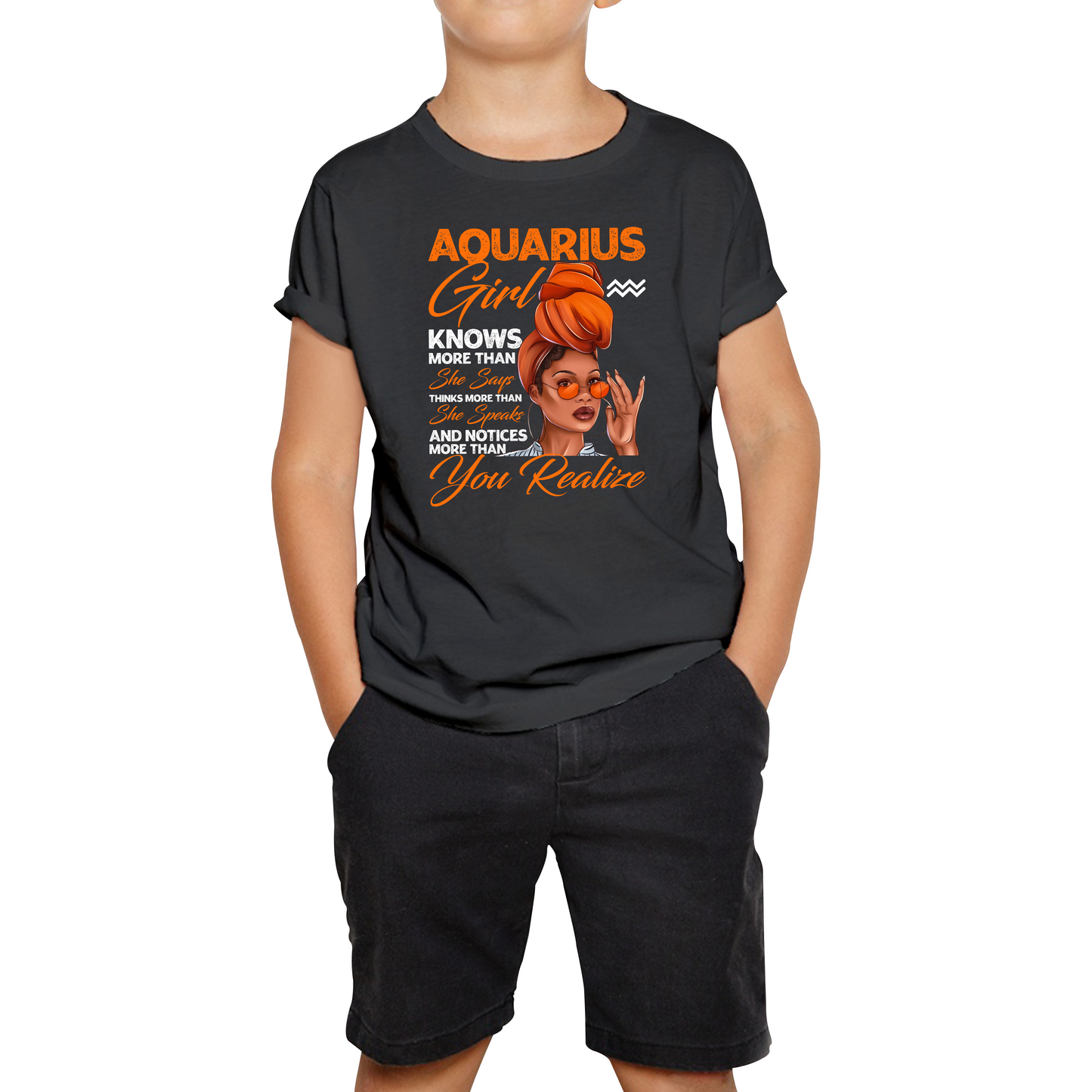 Aquarius Girl Knows More Than Think More Than Horoscope Zodiac Astrological Sign Birthday Kids Tee