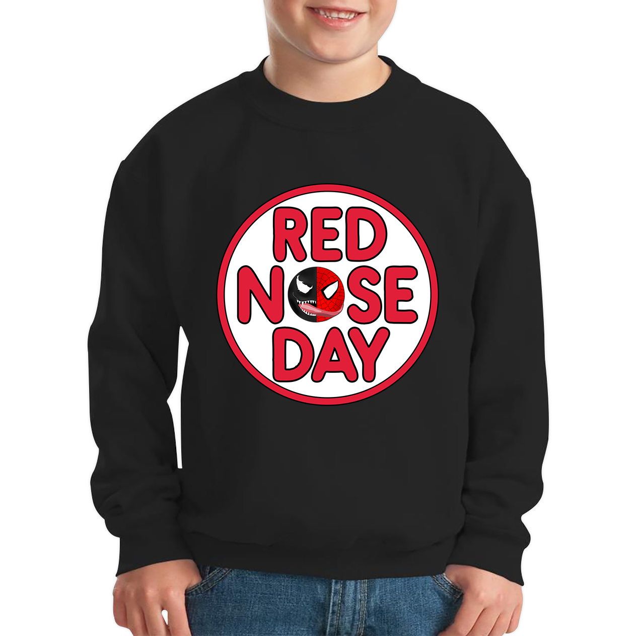 Marvel Venom Spider-man Red Nose Day Sweatshirt