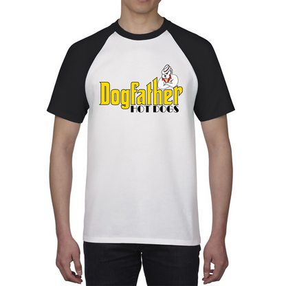 Dogfather Hot Dog Funny Father's Day Funny Hotdog, Hotdog Lover Baseball T Shirt