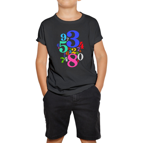 Numbers Day Maths Day Colourful Numbers Math Lovers Mathletics School Charity Day Kids Tee