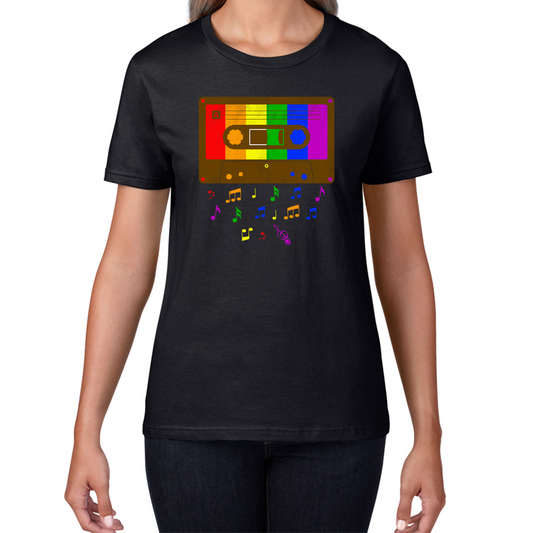   Rainbow Colours Lesbians Gay Pride Womens T Shirt