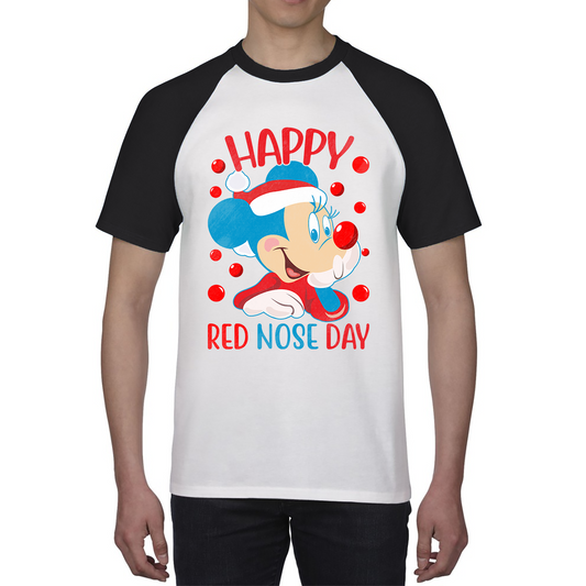 Happy Red Nose Day Mickey Mouse Red Nose Day Minnie Mickey Mouse Comic Relief Disneyland Cartoon Lover Baseball T Shirt