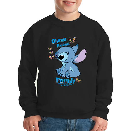 Ohana Means Family Lilo & Stitch Funny Comedy Family Cartoon Lovers Kids Jumper