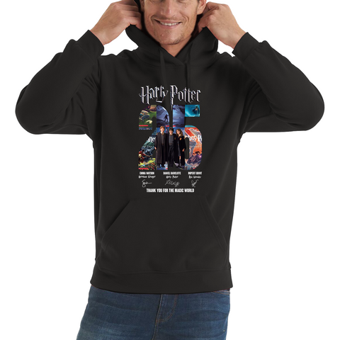 Harry Potter 25th Anniversary Thank You For The Magic World Signature Popular TV Show Series Adult Hoodie