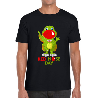 Funny Dinosaur Red Nose Day T Shirt