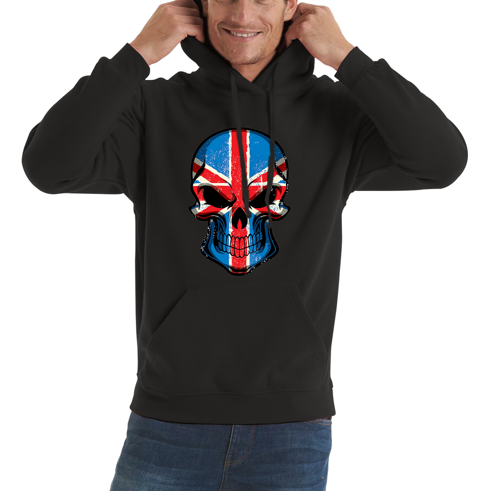 Skull deals face hoodie