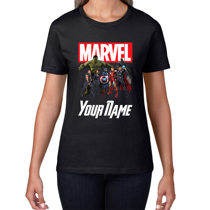 Personalised Marvel Avengers Superheroes Team T Shirt