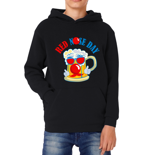 Cute Beer Red Nose Day Funny Hoodie